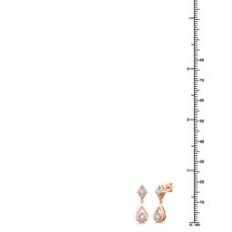 Nova Star® Lab Grown Diamond Teardrop Pendant & Earring Set