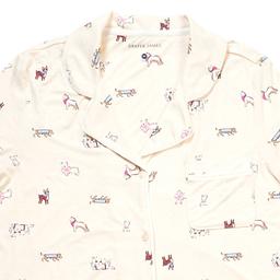 Womens Draper James Bamboo Jersey Dogs Notch Collar Pajama Set