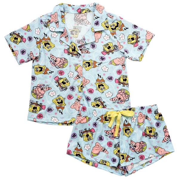Juniors Spongebob & Patrick Phone Call Pajama Set - image 
