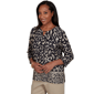 Womens Alfred Dunner Travel Advisory 3/4 Sleeve Leopard Blouse - image 3