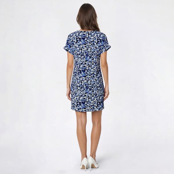 Plus Size Cocomo Dolman Sleeve Split Neck Floral Shift Dress