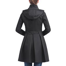 Womens BGSD Waterproof Hooded Mid Length Trench Coat