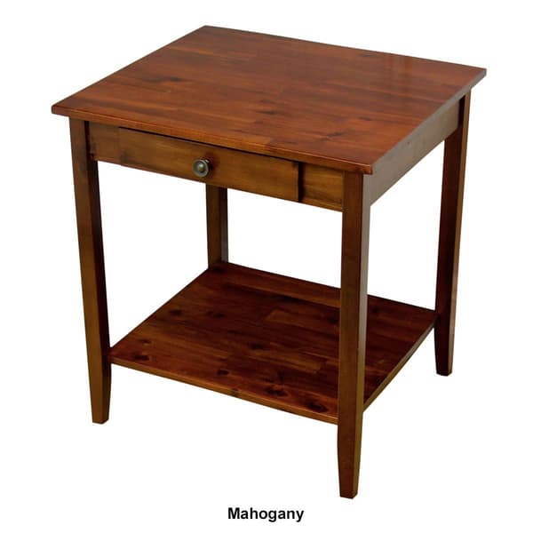 Casual Contemporary Living 2-Tier Acacia Square End Table