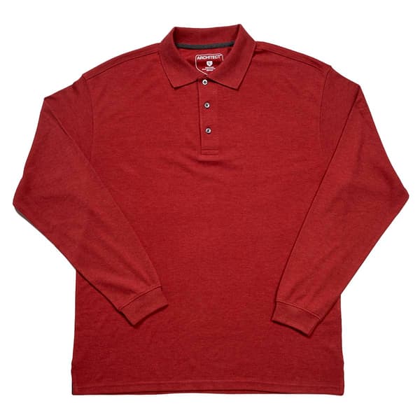 Mens Architect&#40;R&#41; Solid I-Lock Long Sleeve Polo with Button Placket - image 