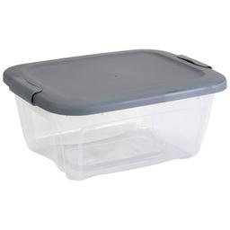 Bella 12qt. Grey Locking Lid & Clear Bottom Container