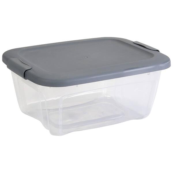 Bella 12qt. Grey Locking Lid & Clear Bottom Container - image 