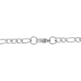 Mens Lynx Stainless Steel 4mm. Figaro Chain Necklace