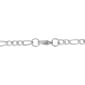 Mens Lynx Stainless Steel 4mm. Figaro Chain Necklace - image 2
