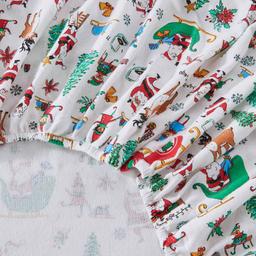 Freshfolds Cotton Santa Joy Holiday 4pc. Flannel Sheet Set