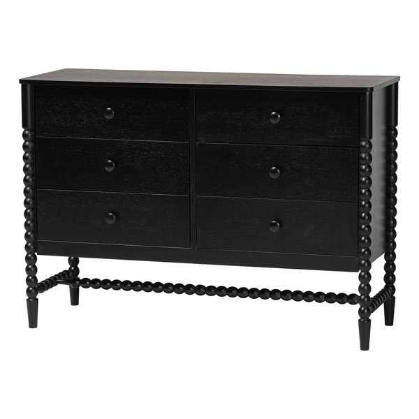 Baxton Studio Brantley Spindle 6-Drawer Dresser - image 