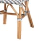 Baxton Studio Shai French Grey & White Weaving Bistro Chair - image 7