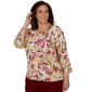 Plus Size Alfred Dunner Union Square Floral Painterly Blouse - image 3
