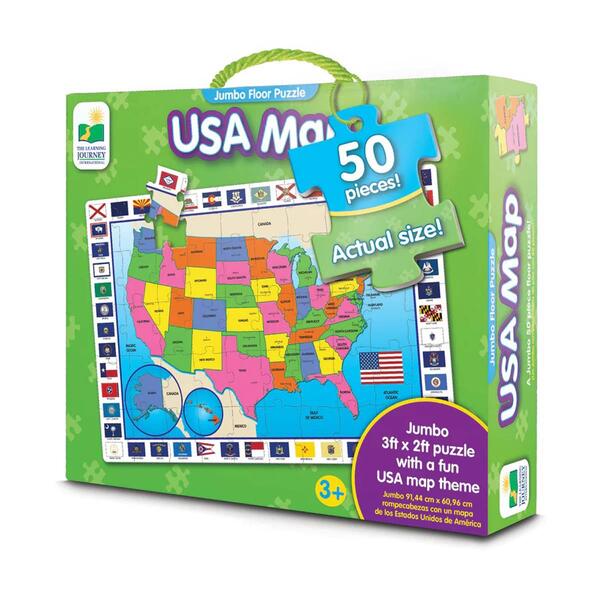 The Learning Journey Jumbo Floor Puzzle USA Map - image 