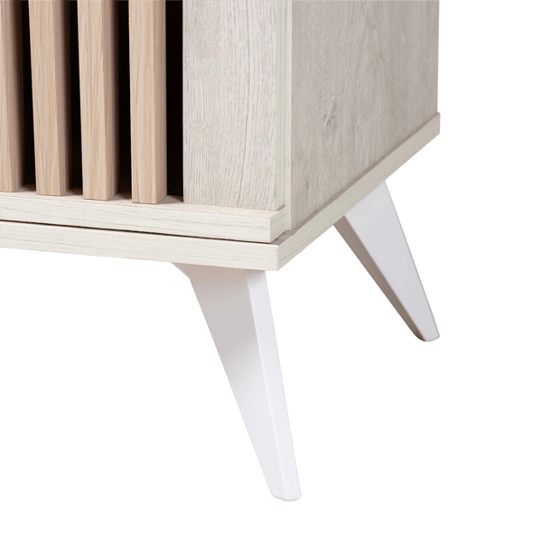 Baxton Studio Simona Mid-Century Modern 2-Door Storage Cabinet