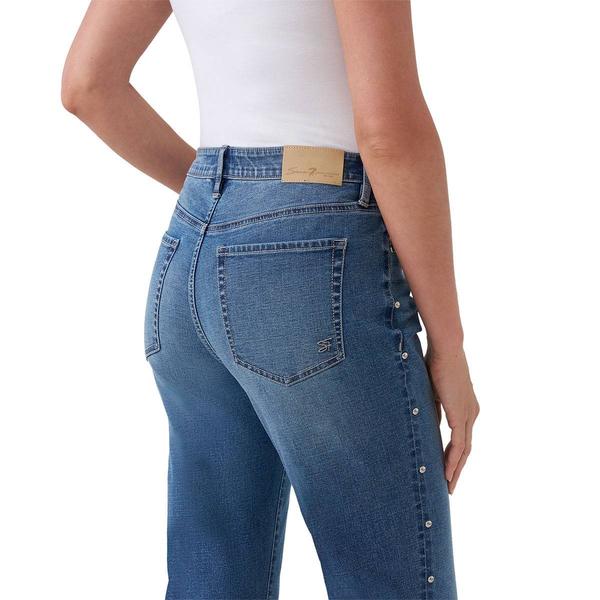Womens Seven7 Studded Vintage Straight Leg Jeans