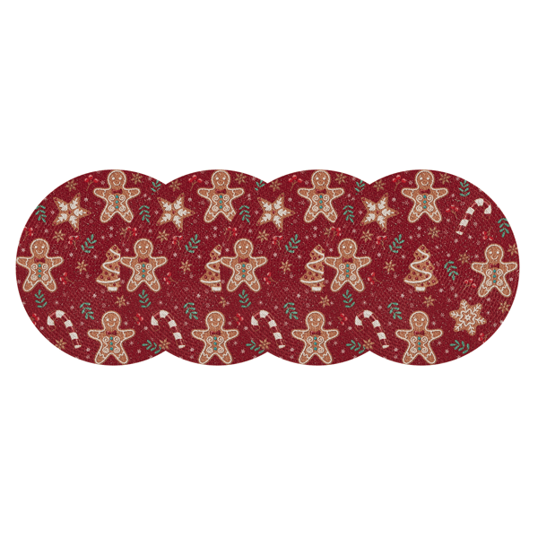 Avanti Holiday Treats Round Placemats - Set of 4
