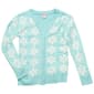 Girls &#40;7-16&#41; Pink Angel&#40;tm&#41; Flower Button Down Knit Cardigan - image 1