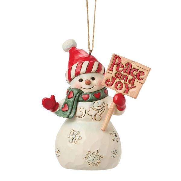 Jim Shore Snowman Peace & Joy - image 
