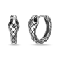 Mens Lynx Stainless Steel Cubic Zirconia Snake Hoop Earrings - image 3