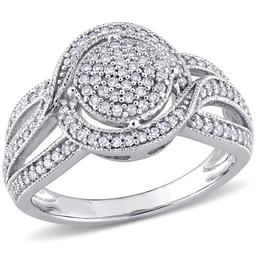 Diamond Classics(tm) 10kt. White Gold 1/2ctw. Diamond Swirl Ring