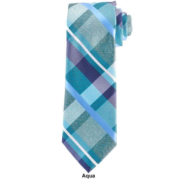 Mens John Henry Turnpike Plaid Tie