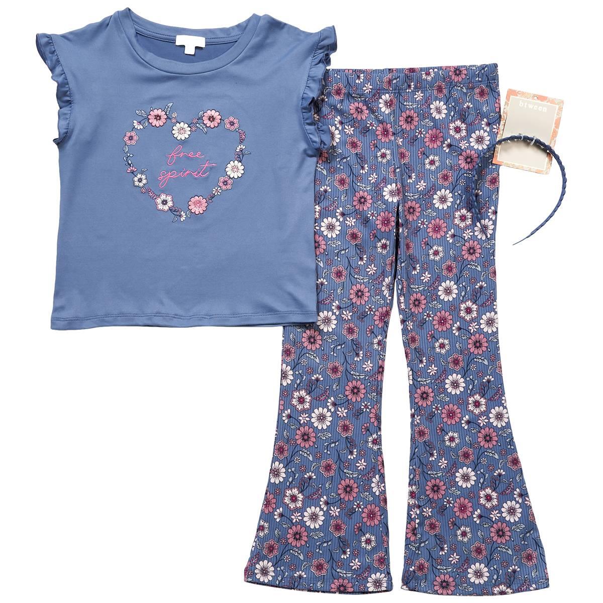 Girls (7-16) BTween® Free Spirit Tee w/ Floral Flare Leggings