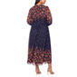 Plus Size MSK Long Sleeve V-Neck Floral Wrap Dress - image 2