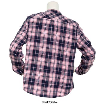 Vintage 1970'S Donlin Check Pattern Long Sleeve Light Flannel Shirt, Made in USA, Women's Size Medium cotton Beige type Vintage Second Hand