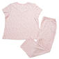 Plus Size Laura Ashley(R) Short Sleeve Rose Toile V-Neck Pajama Set - image 1