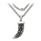 Mens Forever New Stainless Steel Oxidized Horn Pendant - image 1
