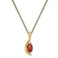 Gemstone Classics&#40;tm&#41; 14kt. Yellow Gold Red Garnet Diamond Pendant - image 1