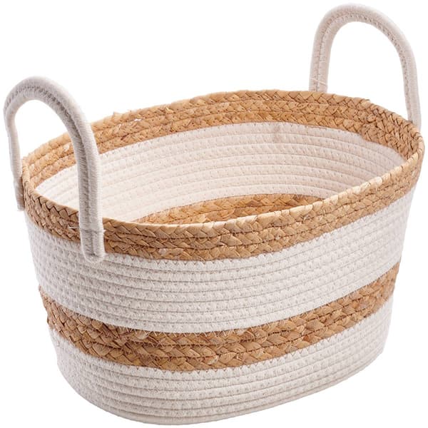 Heritage Large Block Rope Hyacinth Shelf Tote - image 