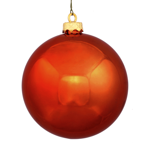 Northlight Shiny Burnt Orange Christmas Ball Ornament