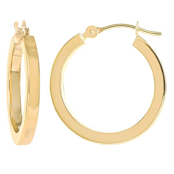 10kt. Yellow Gold Hoop Earrings - image 