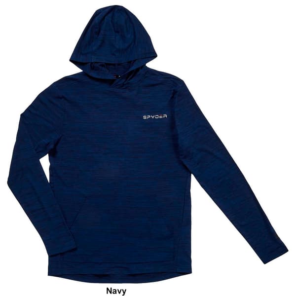 Mens Spyder Soft Jersey Front Pocket Pullover Hoodie