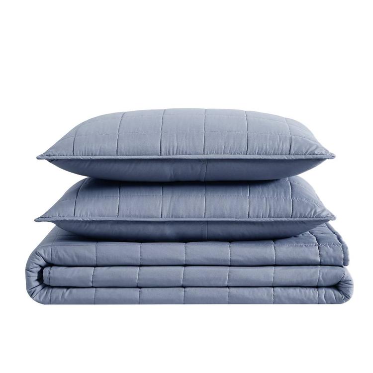 London Fog Garment Wash Solid 180 Thread Count Quilt Set