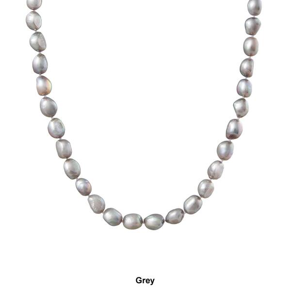 Splendid Pearls 14kt. White Gold Silver Baroque Pearl Necklace