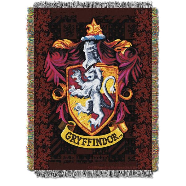 Northwest Harry Potter Gryffindor Woven Tapestry Throw - image 