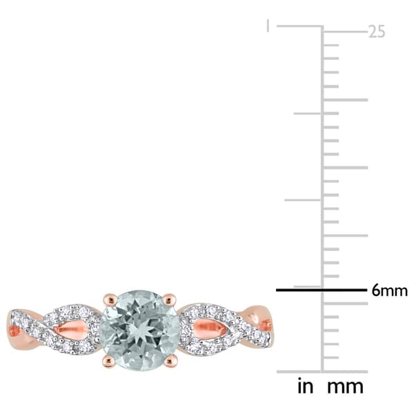 Gemstone Classics&#8482; 10kt. Rose Gold Aquamarine Ring