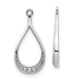 Diamond Classics(tm) 14kt. White Gold 18x9mm Earring Jackets