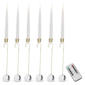 K&K Interiors Glass Hanging Pendant LED Candle Ornament- Set of 6 - image 1