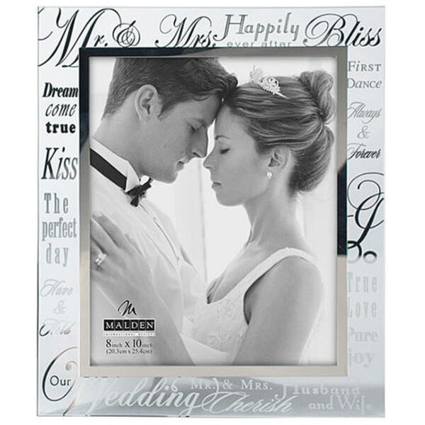 Malden Mr. &amp; Mrs. Metal Wedding Frame - 8x10 - image 