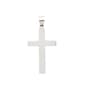 Unisex Gold Classics&#40;tm&#41; 14kt. White Gold Polished Cross Pendant - image 1