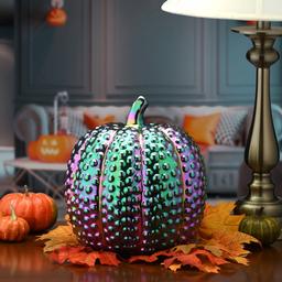 National Tree 10in. Iridescent Pumpkin Décor