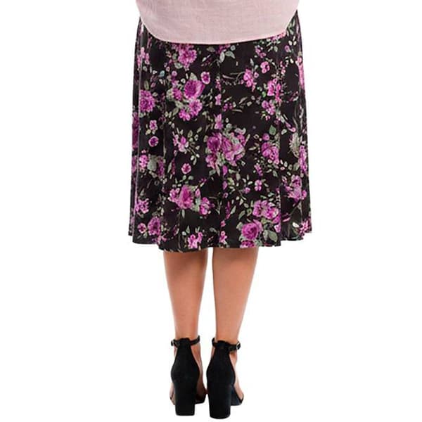 Womens NY Collection Floral Vine Midi Skirt