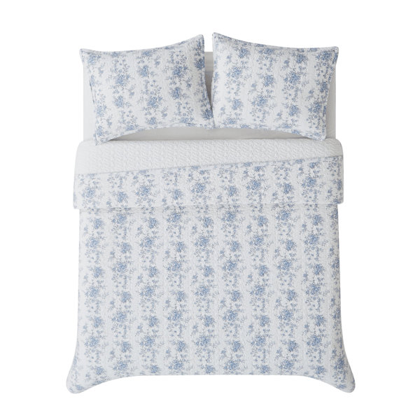The Farmhouse by Rachel Ashwell British Rose 3pc. Quilt Set