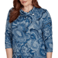 Womens Alfred Dunner Classics Paisley Scroll Cowl Neck Sweater - image 5