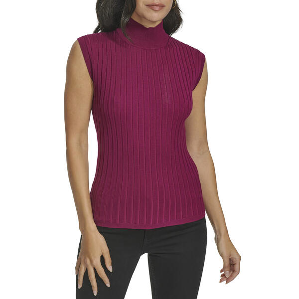 Womens Calvin Klein Sleeveless Mock Neck Sweater - image 