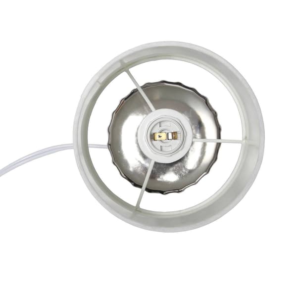 Simple Designs 11.6in. Contemporary Metallic Capsule Table Lamp