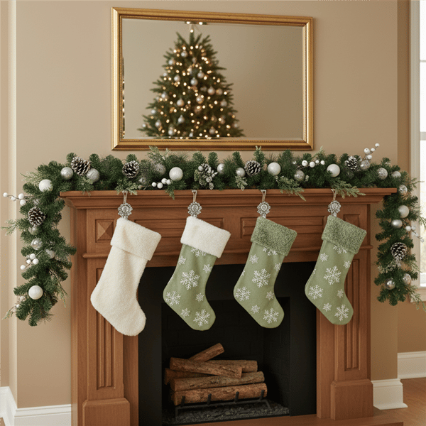 Northlight 6ft. Pine Christmas Garland with Berries & Ornaments